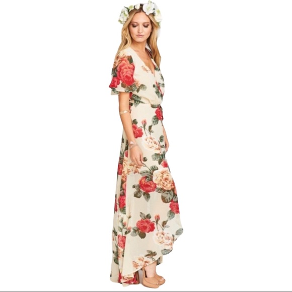 Show Me Your Mumu Sophia Wrap Dress Lady Rose - Picture 3 of 9